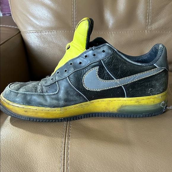 Nike Men's Air Force size 13 Black and Yellow - Picture 5 of 14